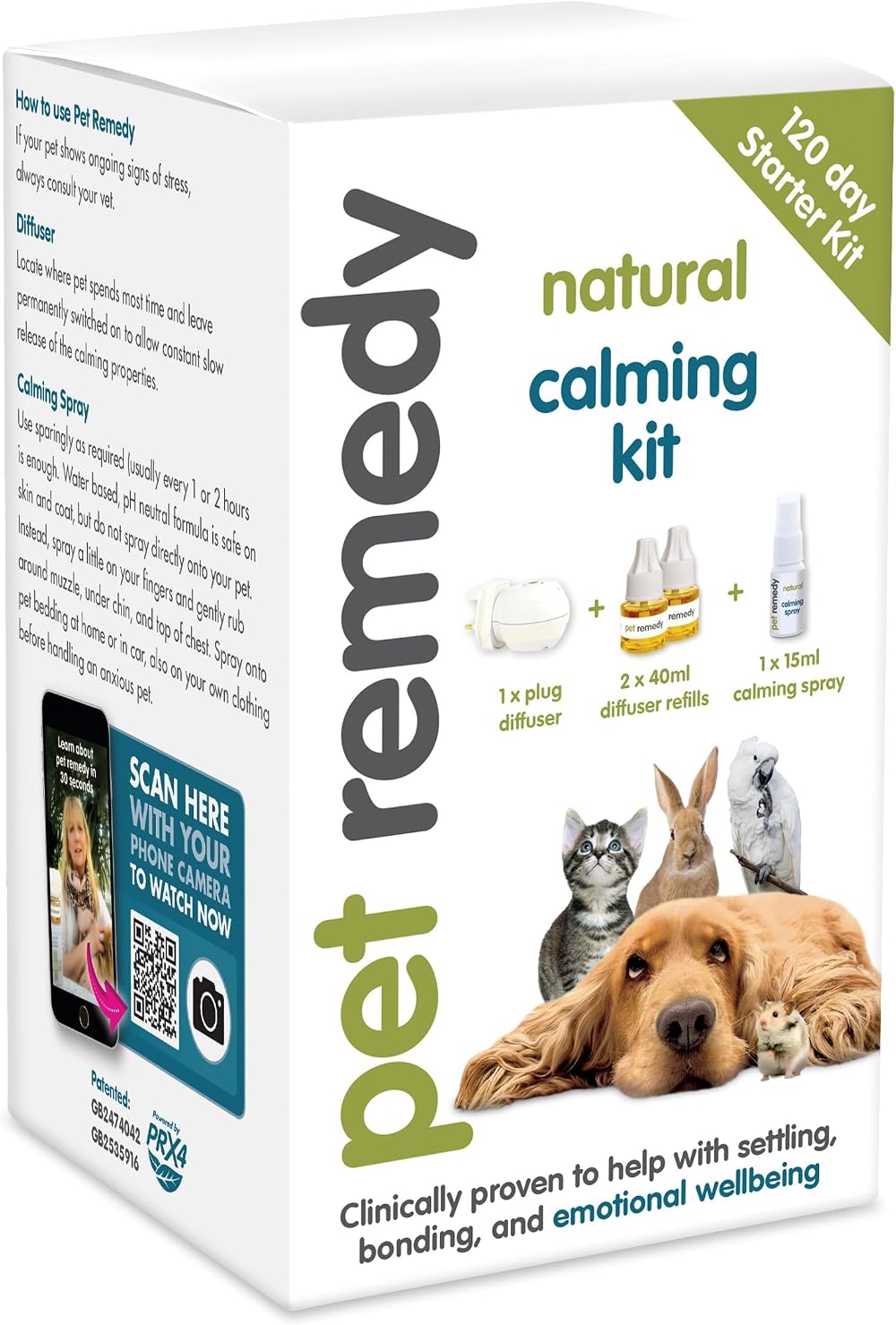 Pet Remedy Natural De Stress & Calming 120 Day Starter Kit