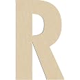 Amazon.com: HILAZA 17 Inch Large Wooden Letter R, 1/4 in Thick Big Wood ...