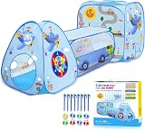 MAIKEHIGH Kids Play Tent and Tunnel 3 in 1 Ball Pit Indoor Outdoor view 1