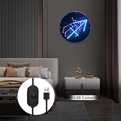 Sagittarius Neon Sign, Zodiac Horoscope Sign for