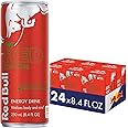 Red Bull Red Edition Energy Drink, Watermelon, with 80mg Caffeine plus Taurine & B Vitamins, 8.4 Fl Oz, 6 Packs of 4 Cans (Pack of 24)