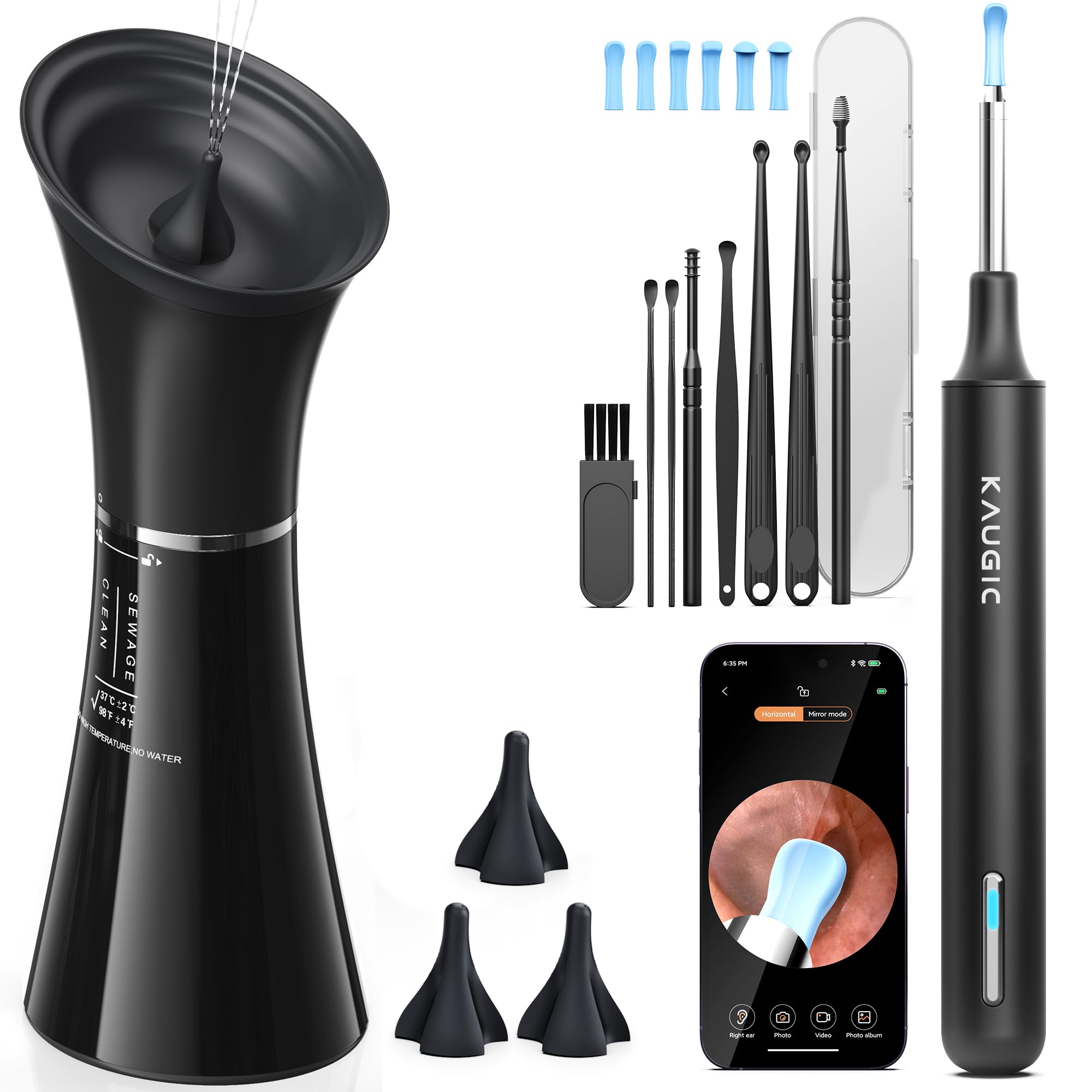 Photo 1 of Ear Wax Removal Kit with Camera – Ear Cleaner Tool for Safe & Effective Ear Care – Includes Ear Camera for Visual Inspection & Gentle Ear Irrigation System – Complete Ear Cleaning Solution
