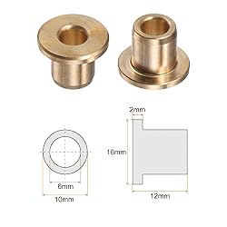 HARFINGTON 2pcs Flange Bearing Sleeve 6mm Bore 10mm