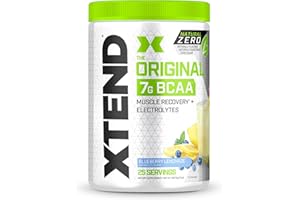 SCIVATION XTEND Natural Zero BCAA Powder Blueberry Lemonade | Free of Artificial Sweeteners, Flavors, and Chemical Dyes | Post Workout Drink with Amino Acids | 7g BCAAs for Men & Women | 25 Servings