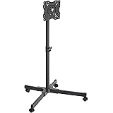 Amazon Basics TV Trolley for 24 - 43" TVs with Swivel Feature, Black