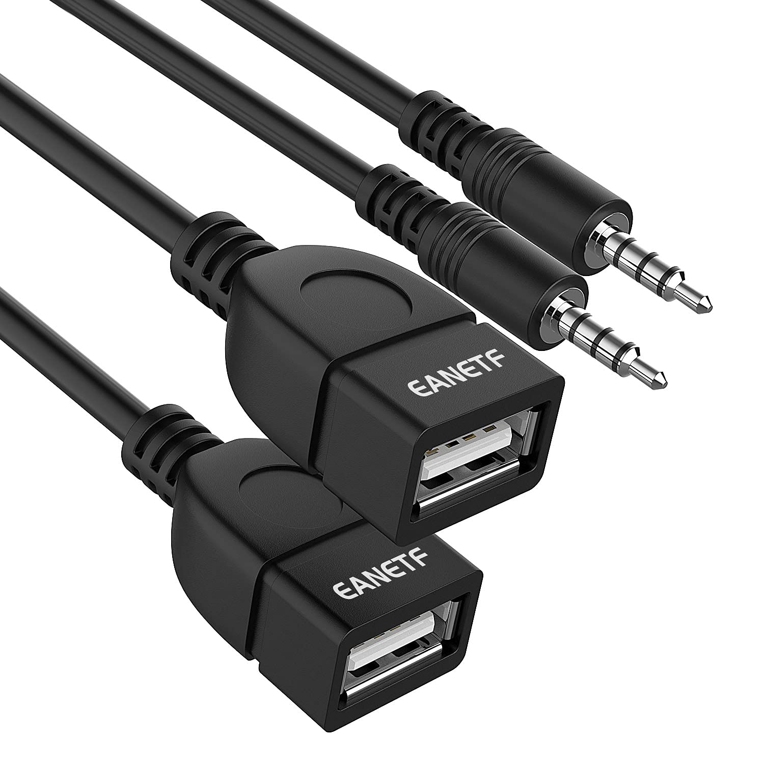 Photo 1 of Eanetf USB to Aux Audio Adapter, 2PCS 3.5mm Male to USB Female for Playing Music with U-Disk in Your Car,orked only When Your CAR 3.5mm AUX Port Must has Audio decoding Function- No Power Supply