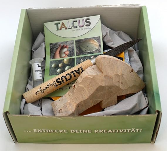 Talcus 320011 Speckstein Tierfiguren-Set Delfin