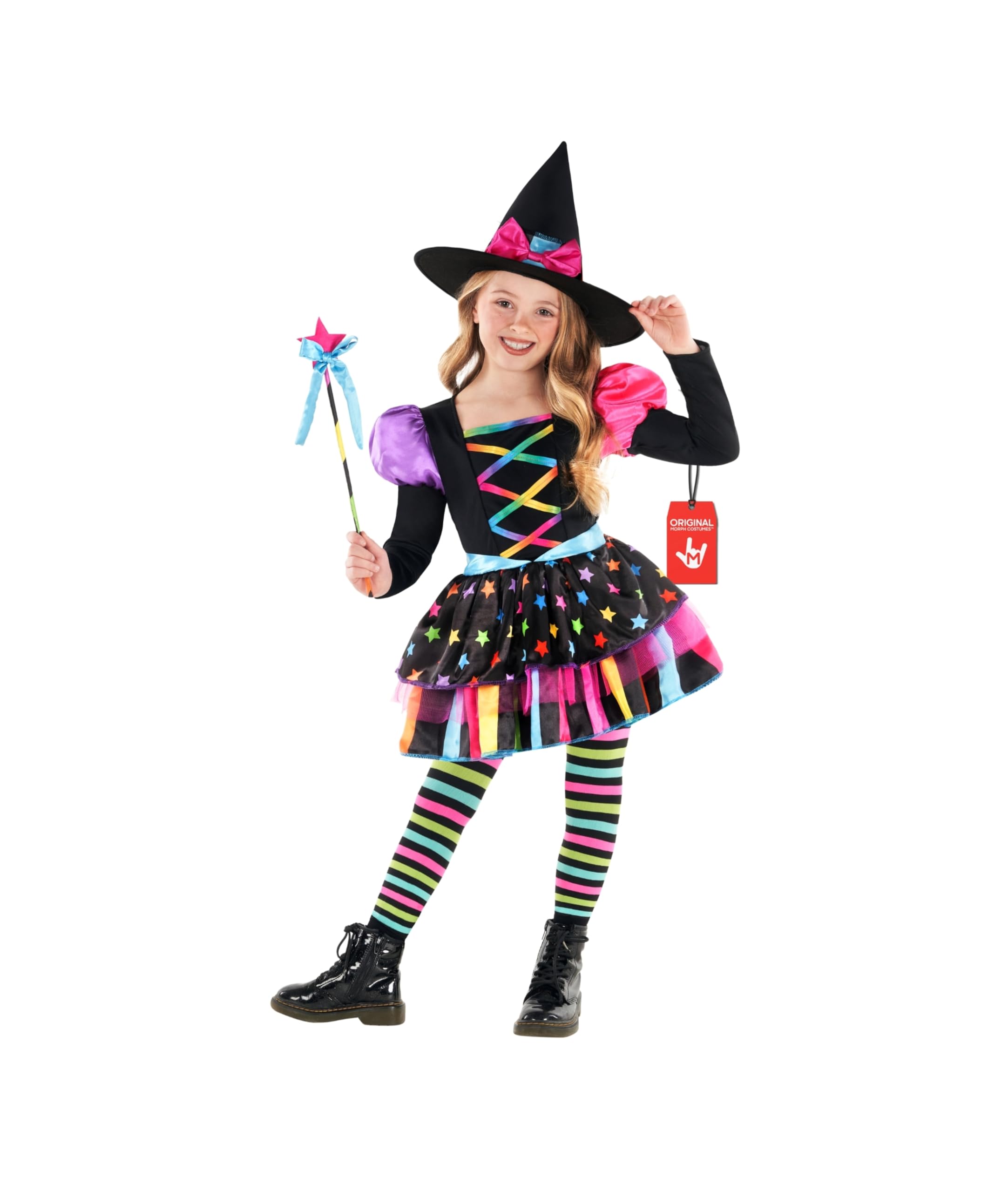 Morph Rainbow Witch Costume Kids, Girls Witch Costume, Witches Outfit Kids, Witches Dress, Girls Halloween Costumes, T1