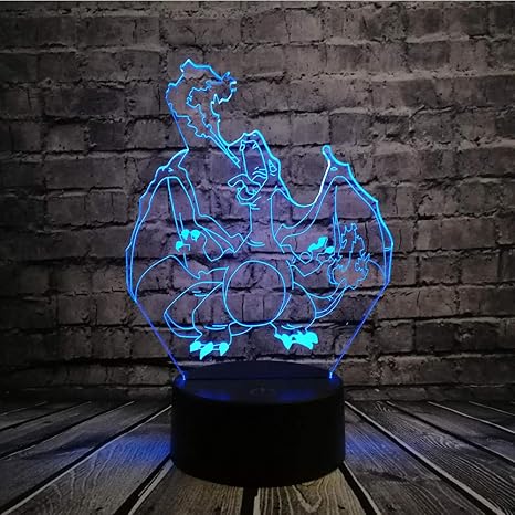 Veilleuse 3d Pokemon Walking Action Figure Lumière Rgb