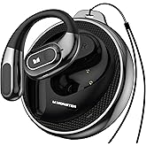 Monster Open Ear Headphones AC330, Wireless Earbuds Bluetooth 5.4 with Clear Talk, Stylish Rotating Case with Lanyard, Type-C Charging, Comfort Fit, 24H Playback, IPX5 Water Resistant, Black