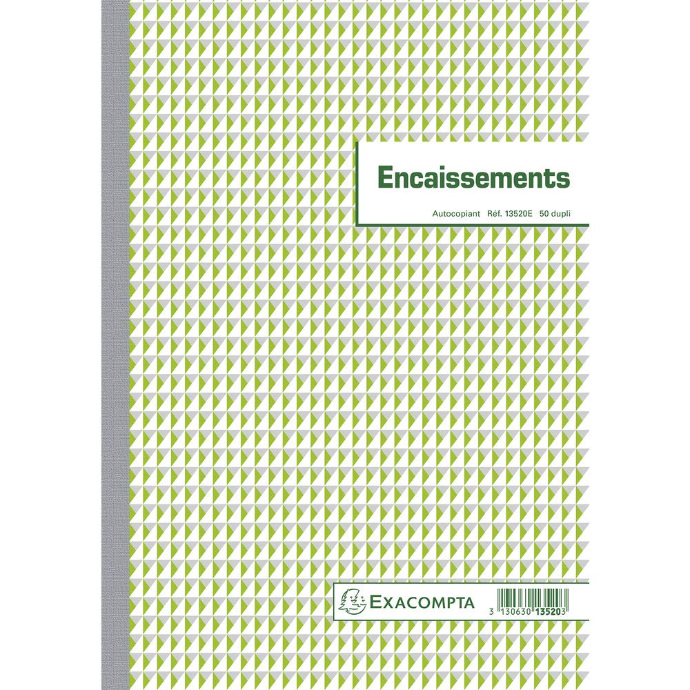 Exacompta - Ref. 13520E - 1 COLLECTION Manifold - 50 numbered carbonless sheets in 2 copies (1 original + 1 copy) - A4 format - FSC certified - made in France