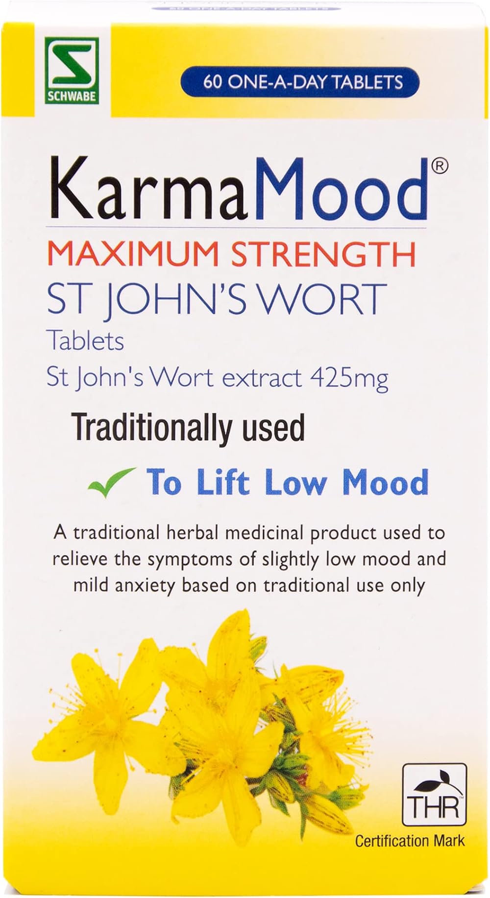 Schwabe KarmaMood Maximum Strength St John’s Wort 425mg 60 Tablets