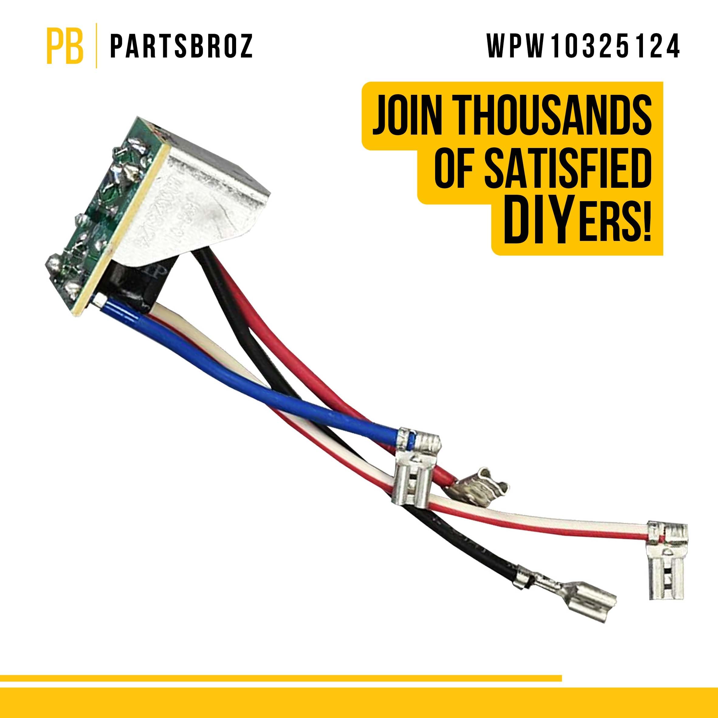 PartsBroz WPW10325124 Phase Control Board - Compatible With Whirlpool KitchenAid Mixer - Replaces AP6019577 W10325124 W10354307 1877249 4162404 4162405 4162406 4162646 4163709 4163711 PS11752886