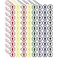 Round Arrow Dot Stickers, 1/2 Inch Adhesive Arrow Shape Stickers for Inventory Organizing,Products Inspection(1800 Pcs)