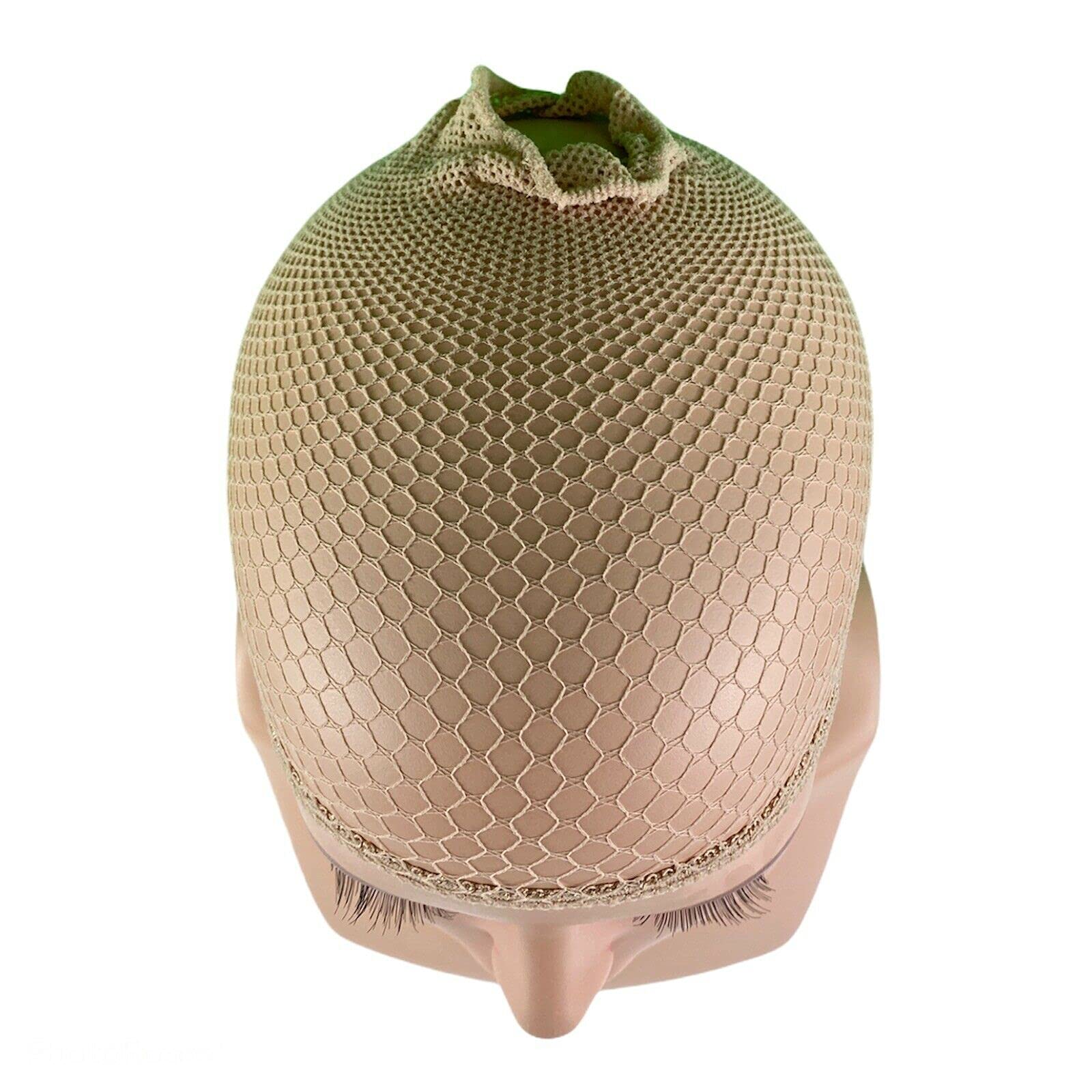 LUTTMANN 2 x Wig Cap Net Undercap in Beige for Wig Wearers