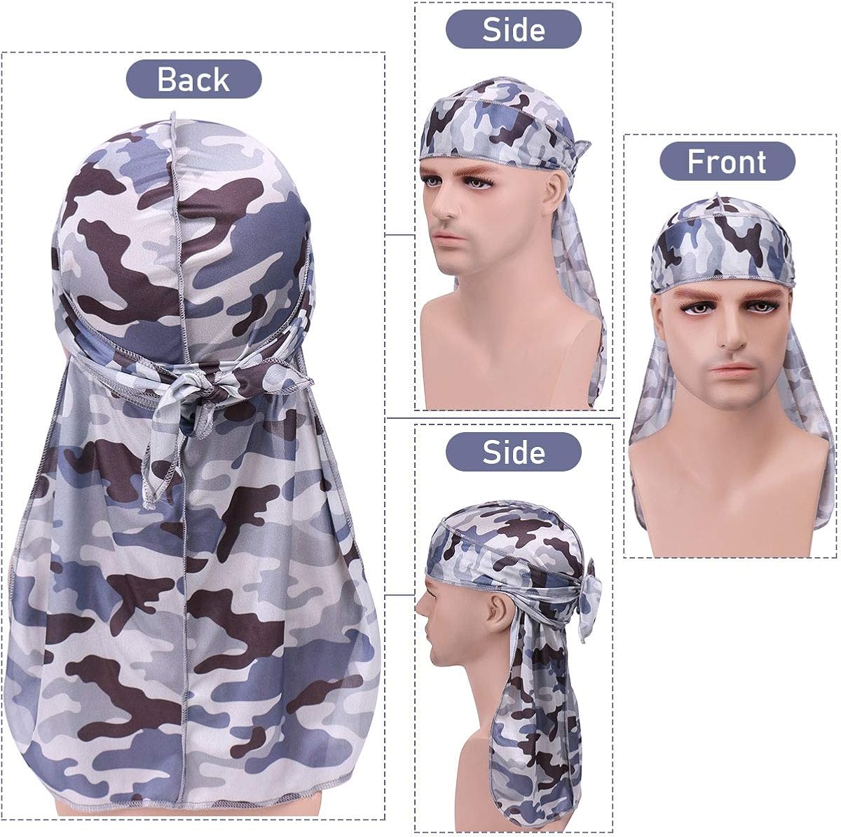 Durags for Men Women, Silky Velvet Du-rag for 360 Waves Multipack, Silky Durag 11 at  Men’s Clothing store
