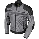 ScorpionEXO Vortex Air Men's Mesh Reflective Motorcycle Riding Jacket Abrasion Resistant with CE-Rated Armor (Dark Grey - Small)