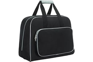 Haroranax Waterproof Sewing Machine Tote Bag, Portable Storage Organizer for Tools Threads & Scissors | Durable Travel-Friendly Design for Home Sewing Projects & Craft Storage(Deep grey)