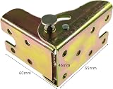 DDHOMIN 4PCS 90 Degree Self Locking Folding Hinges for Table Legs Support view 2