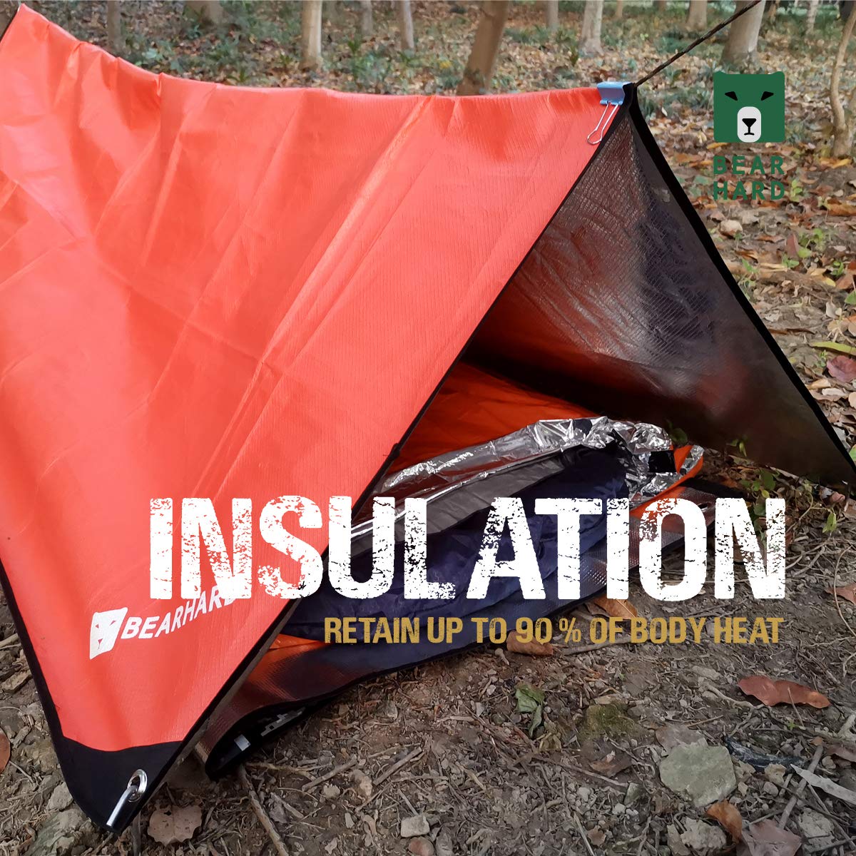Bearhard Heavy Duty Emergency Blanket, Emergency Tarp, Insulated