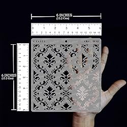 CrafTreat Damask Pattern Stencils for Painting on
