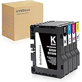 AYMSous 3.09 SG500 SG1000 Sublimation Ink Cartridge Latest Upgraded Chip Compatible for Sawgrass Virtuoso SG500 SG1000 Printer(1 Black, 1 Cyan, 1 Magenta, 1 Yellow)