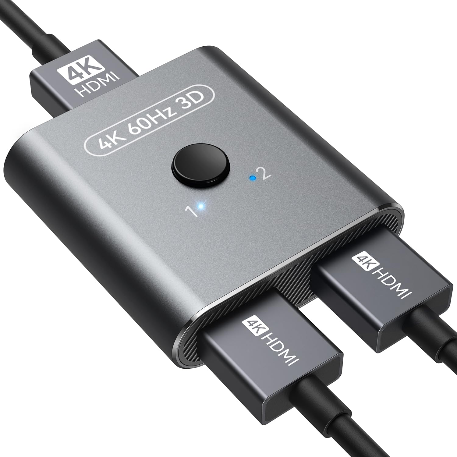 Photo 1 of vilcome HDMI Switch 4K@60Hz, Bidirectional HDMI Splitter 2 in 1 Out, Aluminum HDMI Switcher Supports Ultra HD 4K 1080P 3D HDR, Compatible for Fire Stick, PC, Xbox, PS5/4/3, Roke, Blu-Ray Player