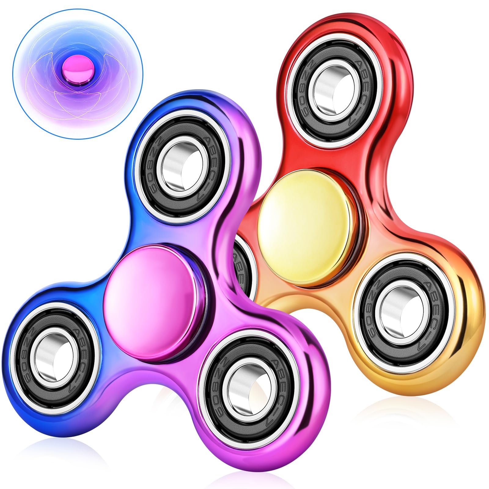 Photo 1 of Gigilli Fidget Spinner 2 Pack, Anxiety Fidget Spinners for Kids 8-12, Sensory Fidget Toys Stress Relief, Autism Toys 5-7 Party Favors Birthday Gifts Classroom Prizes for Kids Teens Adults