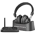 Avantree HT5009 Plus - Ultra Comfortable Wireless Headphones for TV Watching, 60h Playtime, Clear Voice & Enhanced Volume for