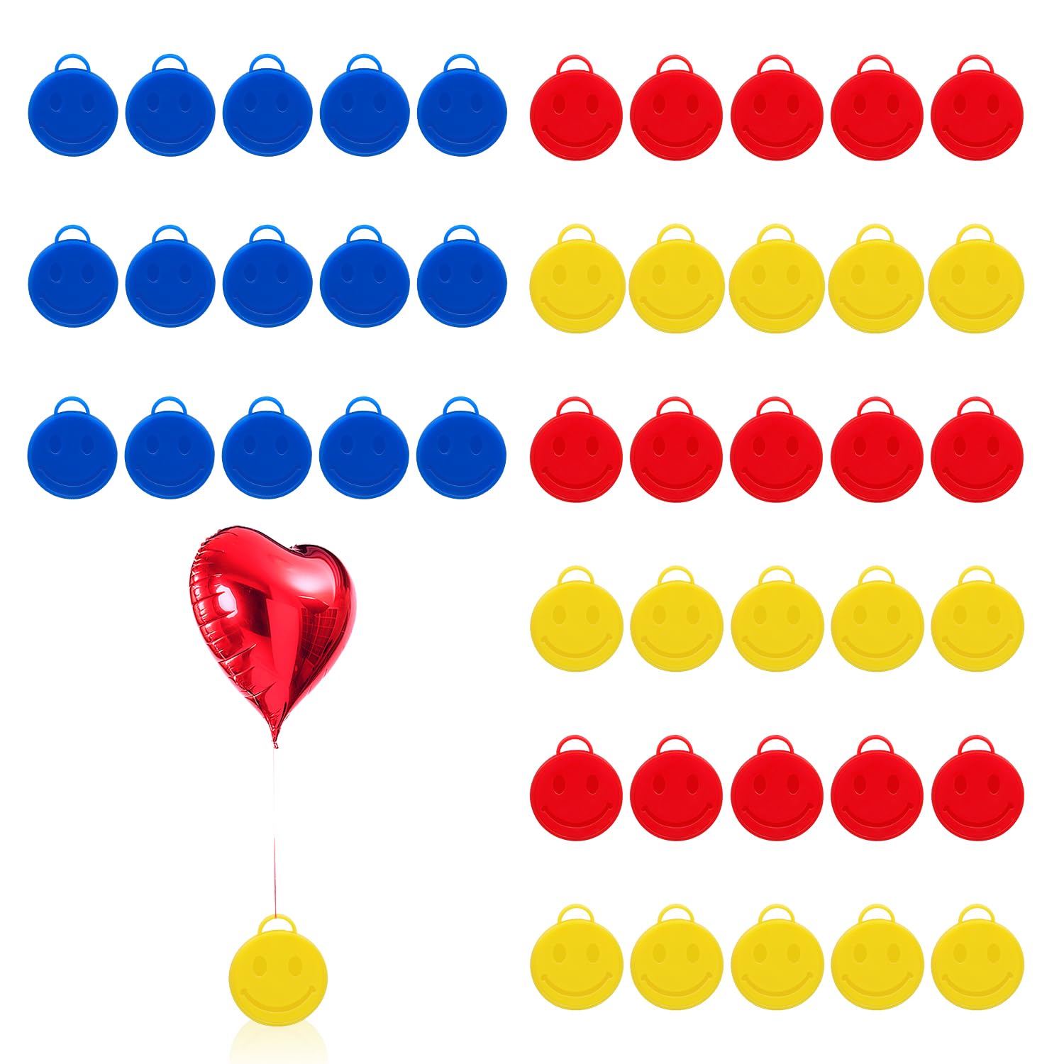 Photo 1 of BOROSO 45PCS Balloon Weights Colorful Plastic Heavy Balloon Pendants Wedding Birthday Party Balloons Accessories For Helium Balloon Decoration (Happy)