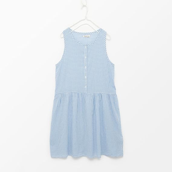 Amazon サマンサモスモス Sm2 ボイルギンガムチェックノースリーブワンピース サックス M ワンピース チュニック 通販