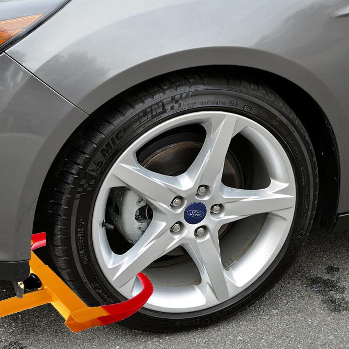 VaygWay Tire Clamp Wheel Lock- Metal Boot Stabilizer Anti Theft- Wheel Chock Lock Car Trailer Wheel-Security Travel Locking Claw Auto- Camper Car Van Truck SUV fit: Automotive
