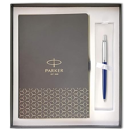 Parker –'Jotter' Kugelschreiber in A5-Größe Notizbuch Geschenkset (blau)