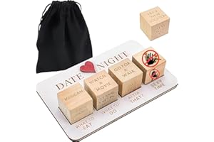 ZEXILILA Date Night Dice After Dark Edition,Wooden Couples Dice,Funny Wedding Gifts, Decision Dice, for Him & Her, Valentine's Day Birthdays Gifts for Married Boyfriend girlfirend