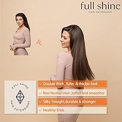Full Shine Straight Hair Extensions Sew In Weft
