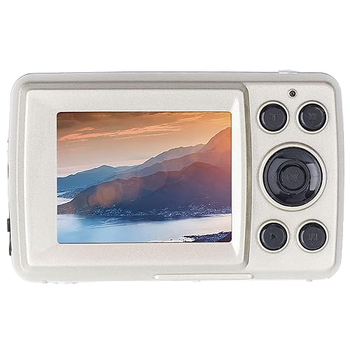 TOPINCN Digital Camera Recorder, Digital Video Camera 2MP 720P 30FPS Vlogging Camera 16X Zoom Mini for Outdoor(Gold)