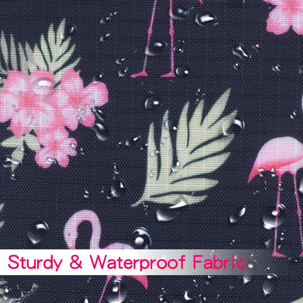  | RFID Blocking Passport Wallet, Family Travel Passport Holder Document Organizer Bag with Wrist & Neck Double Strap (Large RFID-Flamingo) | Passport Wallets