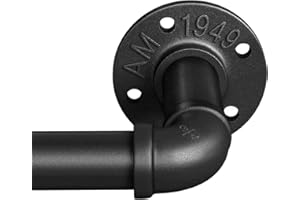 Curtain Rods for Windows 28 to 48, Heavy Duty 1 Inch Industrial Curtain Rod, Wrap Around Blackout Curtain Rod, Adjustable Cur