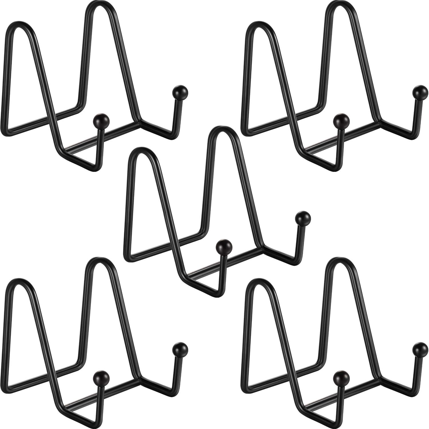 5 Pack Easel Display Stands Iron Decorative Plate Stand Display Holder