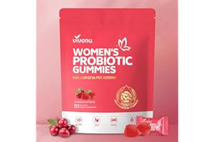 VivoNu Viginal Probiotics for Women, Women Probiotic Gummies, Feminine Balance Gummies, Prebiotic Gummy, Cranberry Probiotics for Woman Vaginigal Health, Yeast Ph Balance| 60 Gummies
