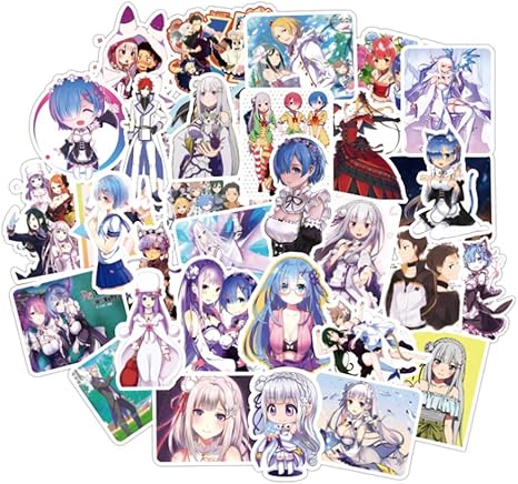 Amazon Re ゼロから始める異世界生活 ステッカー シール セット50枚 アニメグッズ ラップトップ荷物スケートボードウォーターボトル ステッカー防水ステッカーデカール自転車バンパースノーボードステッカーを飾る Re ゼロから始める異世界生活 アニメ 萌えグッズ 通販