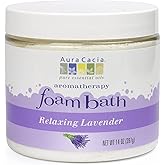 Aura Cacia Aromatherapy Foam Bath, Relaxing Lavender, 14 ounce jar