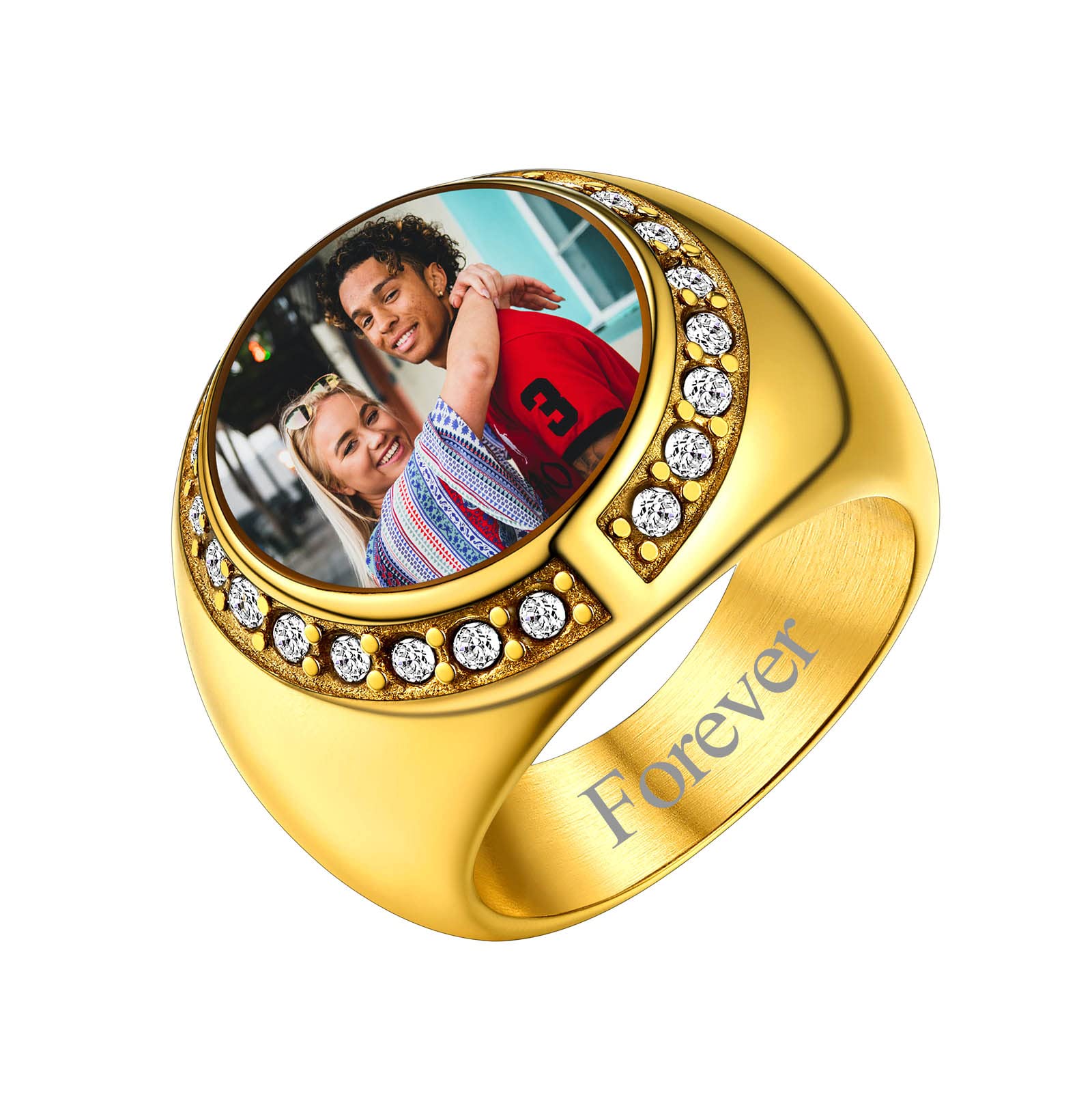 FindChic Personalized Signet Rings for Men Chunky