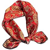 PoeticEHome Silk Neck Scarf for Women 21"x21" - 100% Mulberry Square Scarf, Soft & Lightweight with Elegant Gift Packaging