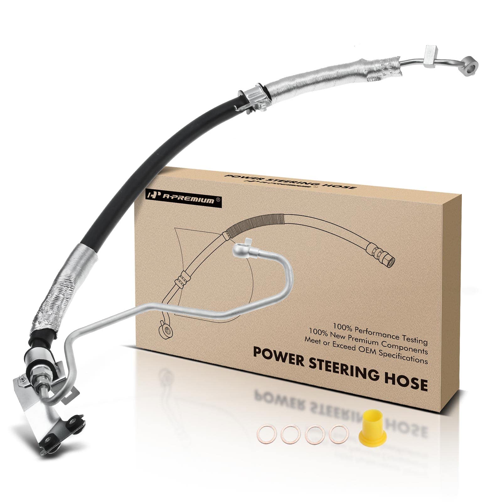 Photo 1 of A-Premium Power Steering Pressure Hose Line Assembly Compatible with Nissan Murano 2009 2010 2011 2012 2013 2014, 3.5L, with Washer, Pump to Rack/Gear