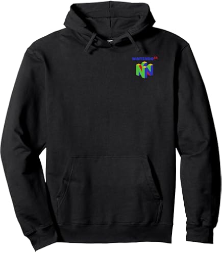 Amazon.com: Nintendo 64 Logo Colorful Graphic Hoodie Pullover