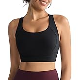 RUNNING GIRL Sports Bras for Women High Support,Racerback High Impact Grey Sports Bra Moulded Cup Workout Bra Push up