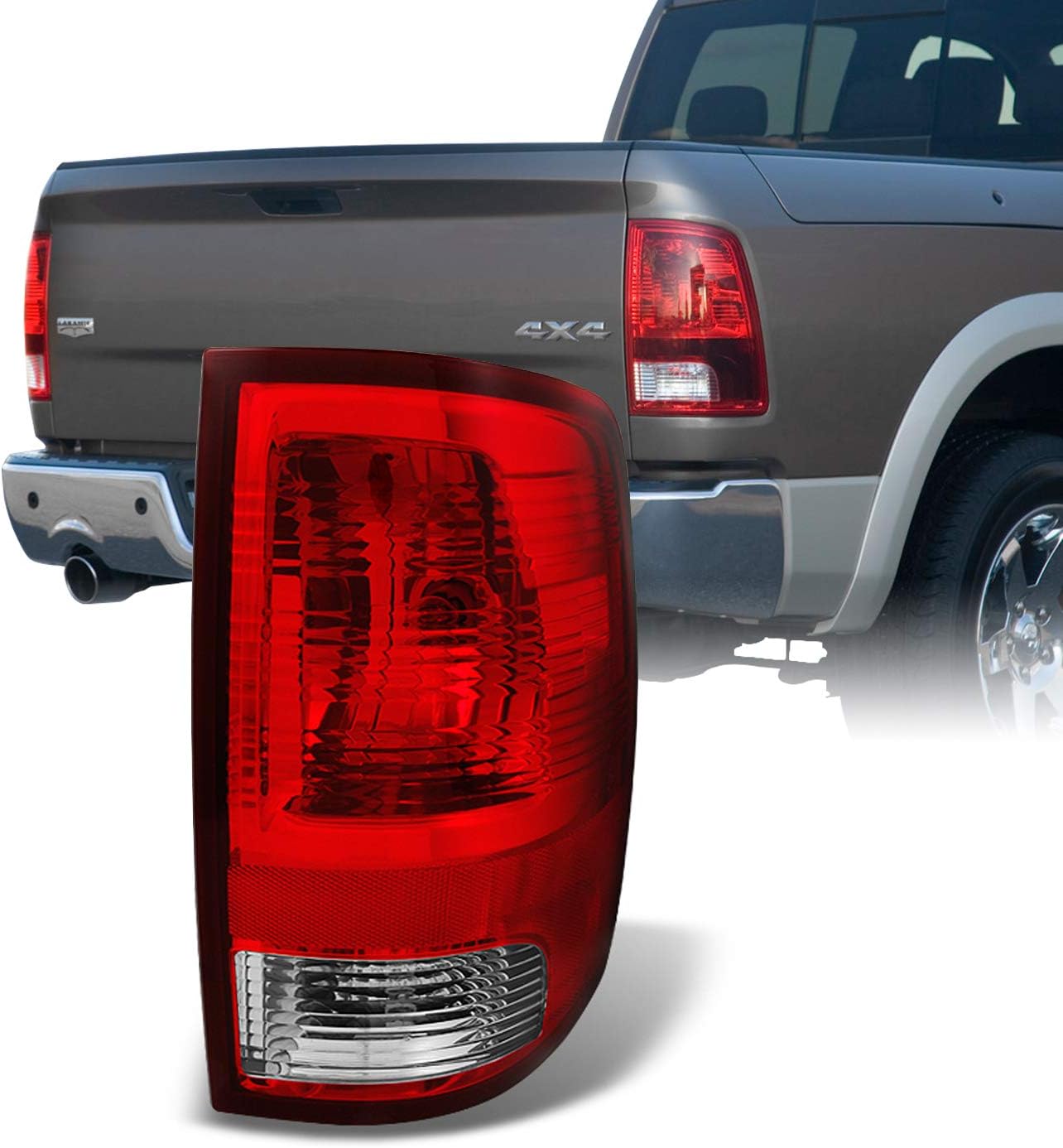 For 20092018 Dodge Ram Pickup Truck Red Clear Tail Light