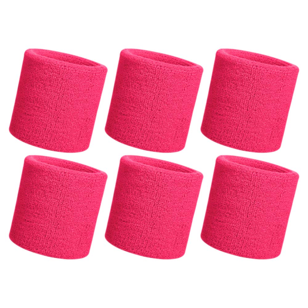 HANERDUN Sports Wristbands Sweat Wrist Sweatbands For Men And Women Terry Cloth Wrist bands Sweat For Gym Running Basketball Tennis Working Out