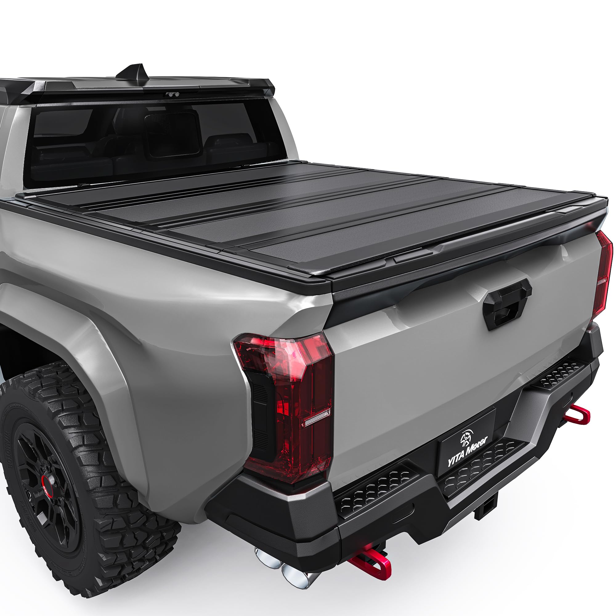 Photo 1 of ***NEW PRODUCT*** YITAMOTOR Low-Profile Hard Quad-Fold Truck Bed Tonneau Cover Compatible with Toyota Tacoma 2024 2025 (Excl. Trail Edition) with 5 ft Bed